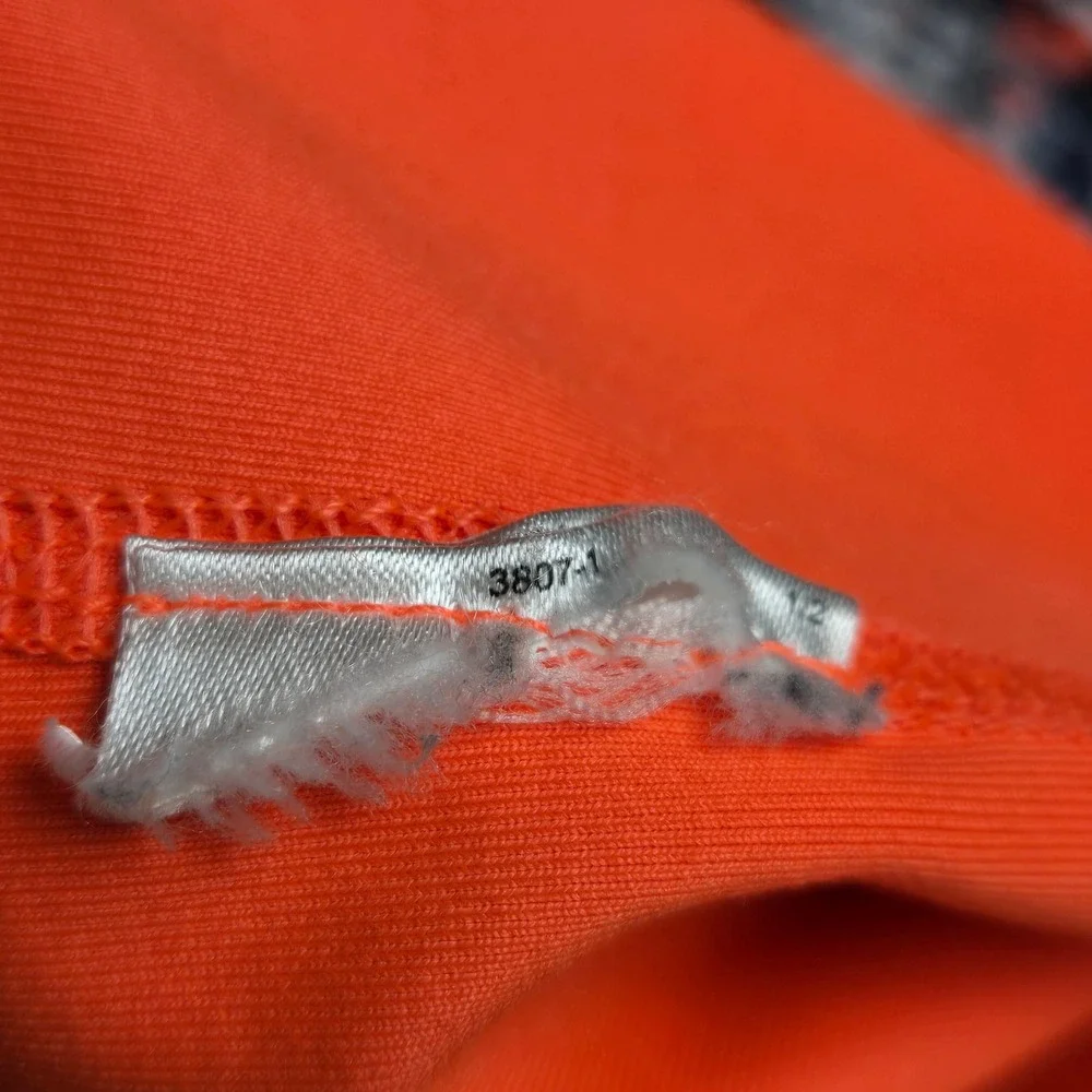 GapFit GTrack Running Shorts Abstract Print‎ Lined Neon Orange Womens M